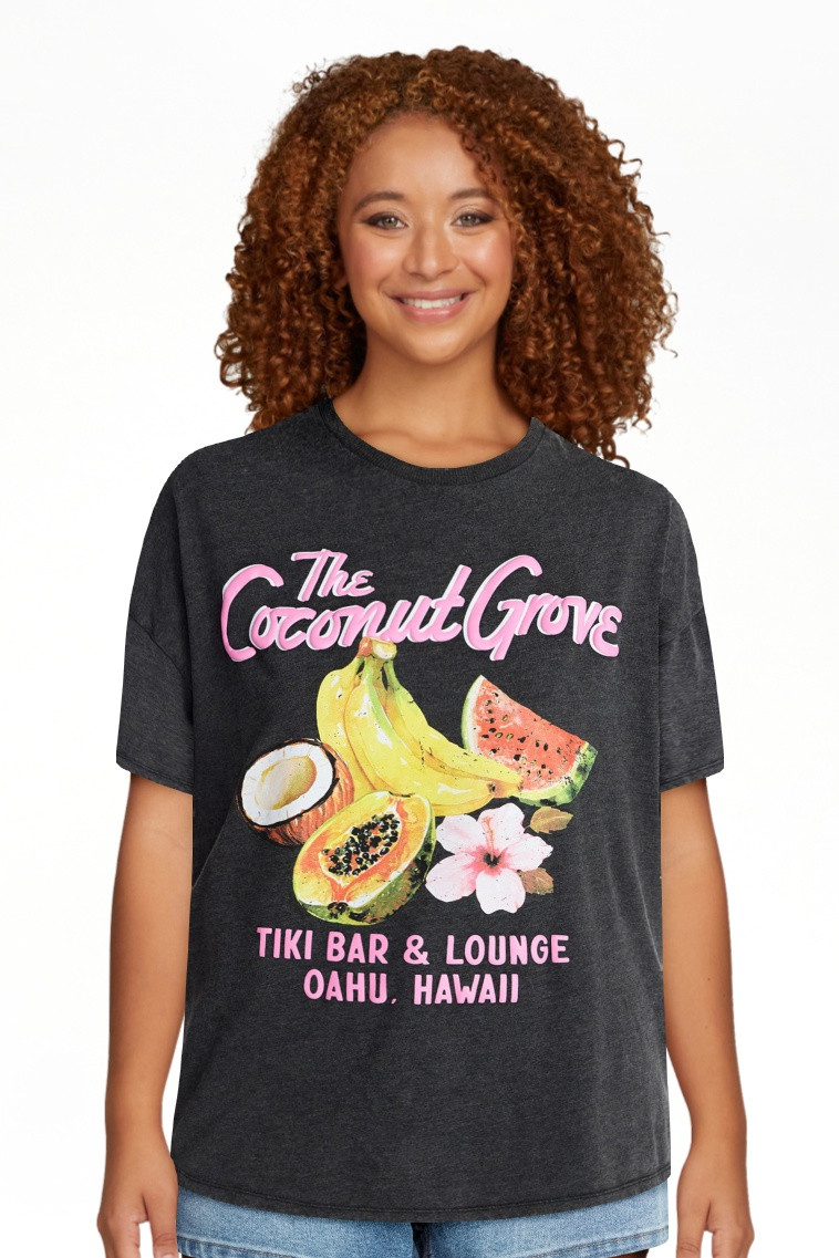 No Boundaries Washed Graphic Boyfriend Tee, Women's XXS-XXL | Walmart (US)