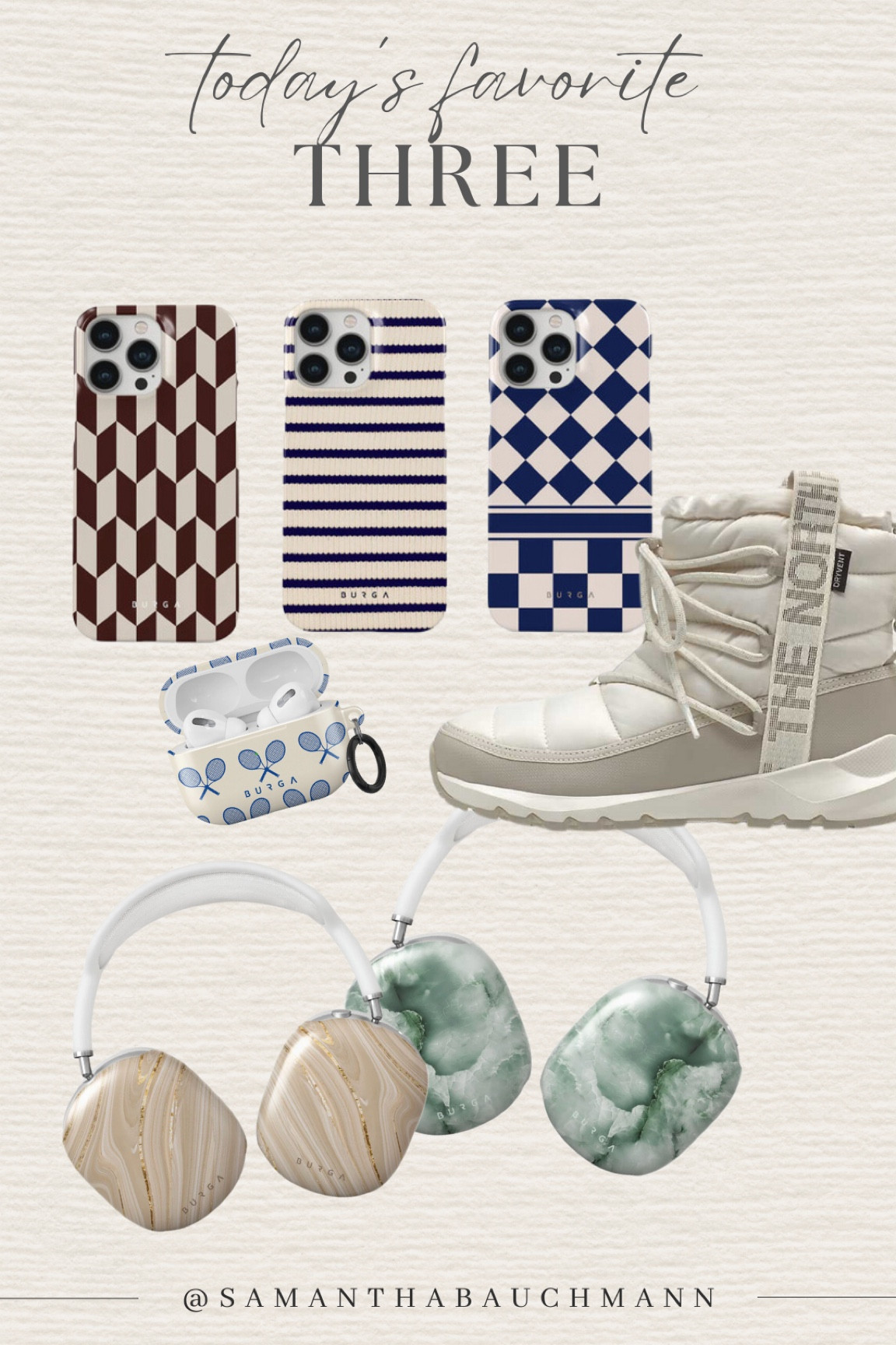 Today’s favorite three!! Headphone covers, boots, phone cases, Sunday club, north face, Burga 

#LTKshoecrush #LTKSeasonal #LTKfindsunder100