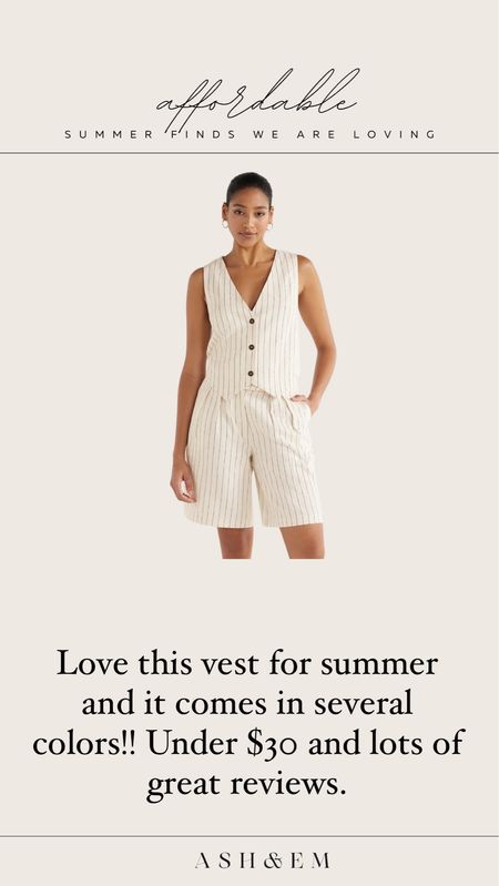 This vest is so cute and perfect for summer! Under $30 and comes in several colors. 

#LTKStyleTip #LTKSeasonal #LTKFindsUnder50