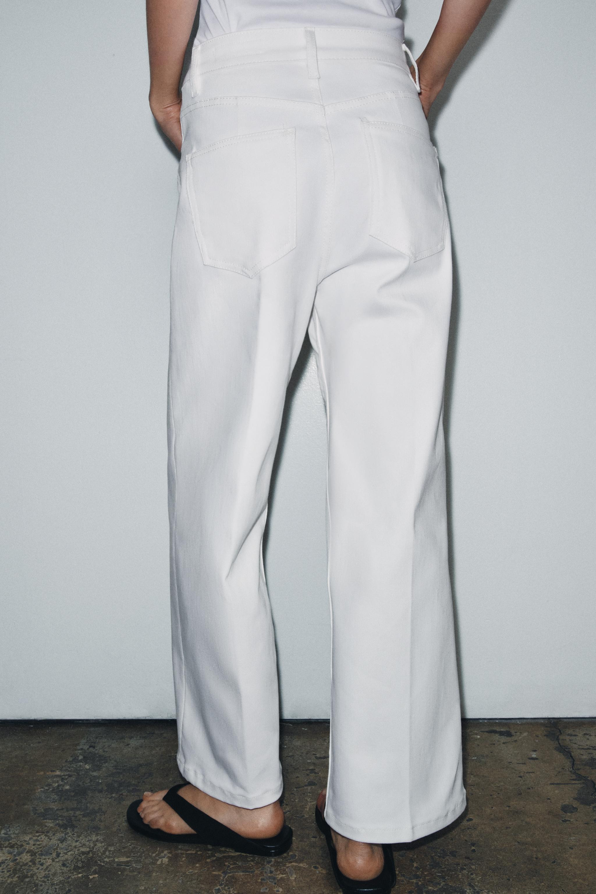 ZW COLLECTION WIDE LEG HIGH-RISE JEANS | Zara US