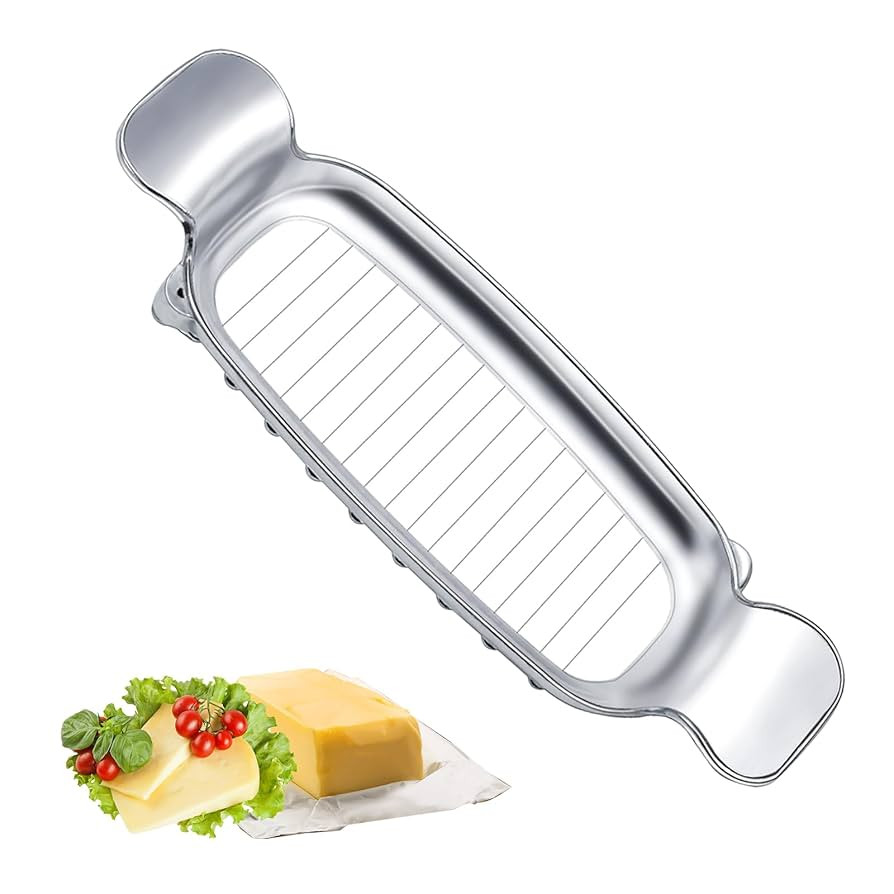 Stainless Steel Cheese Cutter and Butter Slicer - Multifunctional Kitchen Food Tool for Block Che... | Amazon (US)