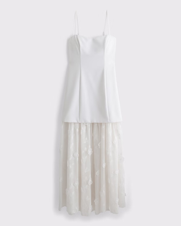 Embroidered Sheer Maxi Dress | Abercrombie & Fitch (US)