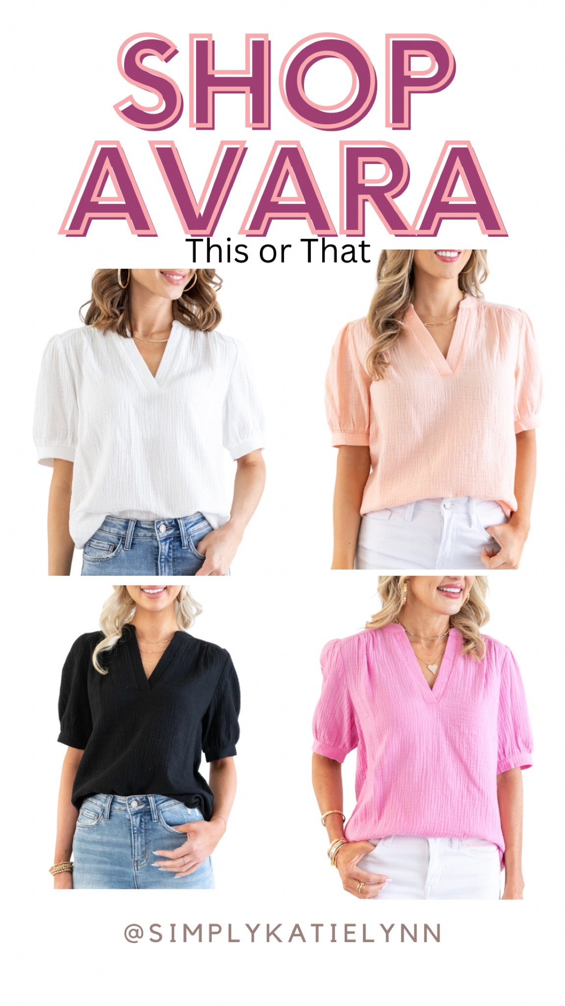 How pretty is this top!? Shop Avara has some gorgeous spring arrivals! Use my code KATIELYNN15 at checkout 

#LTKstyletip #LTKworkwear #LTKfit