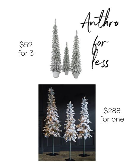 Anthro for less: Christmas tree edition. 

This set of flocked Christmas trees in galvanized tins are only $60 for the set of three! Compared to buying one from Anthropologie for $288 😳. 

Christmas, look, alike, substitute, Walmart, holiday, spirit, season, decor, decorations, decoration, look, for, less, flocked, tree, mini, little, skinny, alpine, spruce, green, neutral, simple, minimal, affordable, inexpensive, Anthropologie, set, of, 3, three. 

#LTKSeasonal #LTKfindsunder100 #LTKHoliday