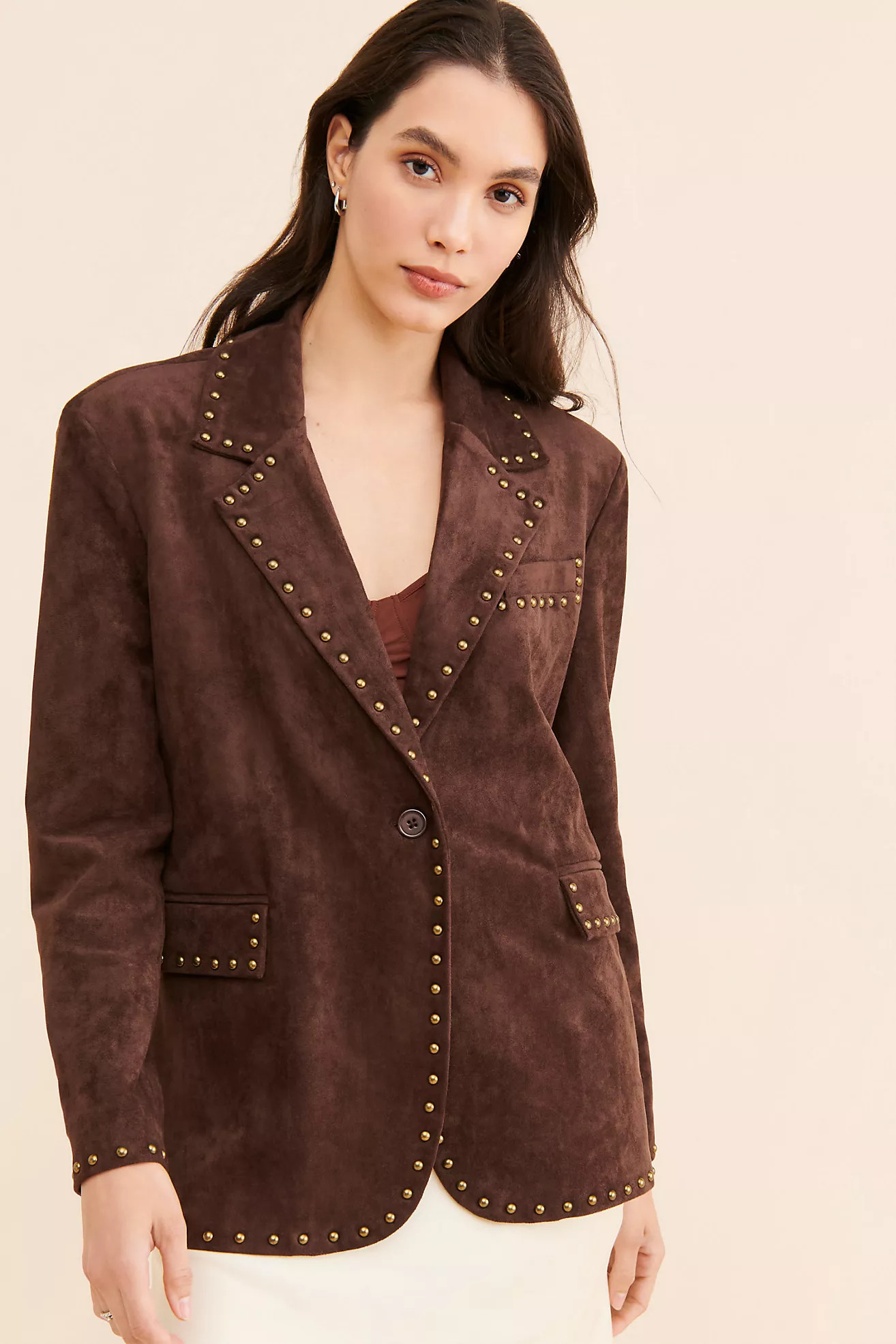 Nuuly x [BLANKNYC] Studded Vegan Suede Blazer | Anthropologie (US)