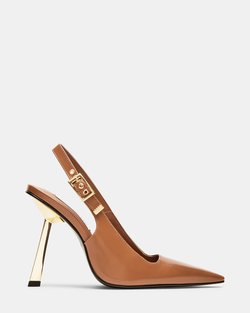 DIVINE Camel Leather Slingback Pump | Women's Heels | Steve Madden (US)