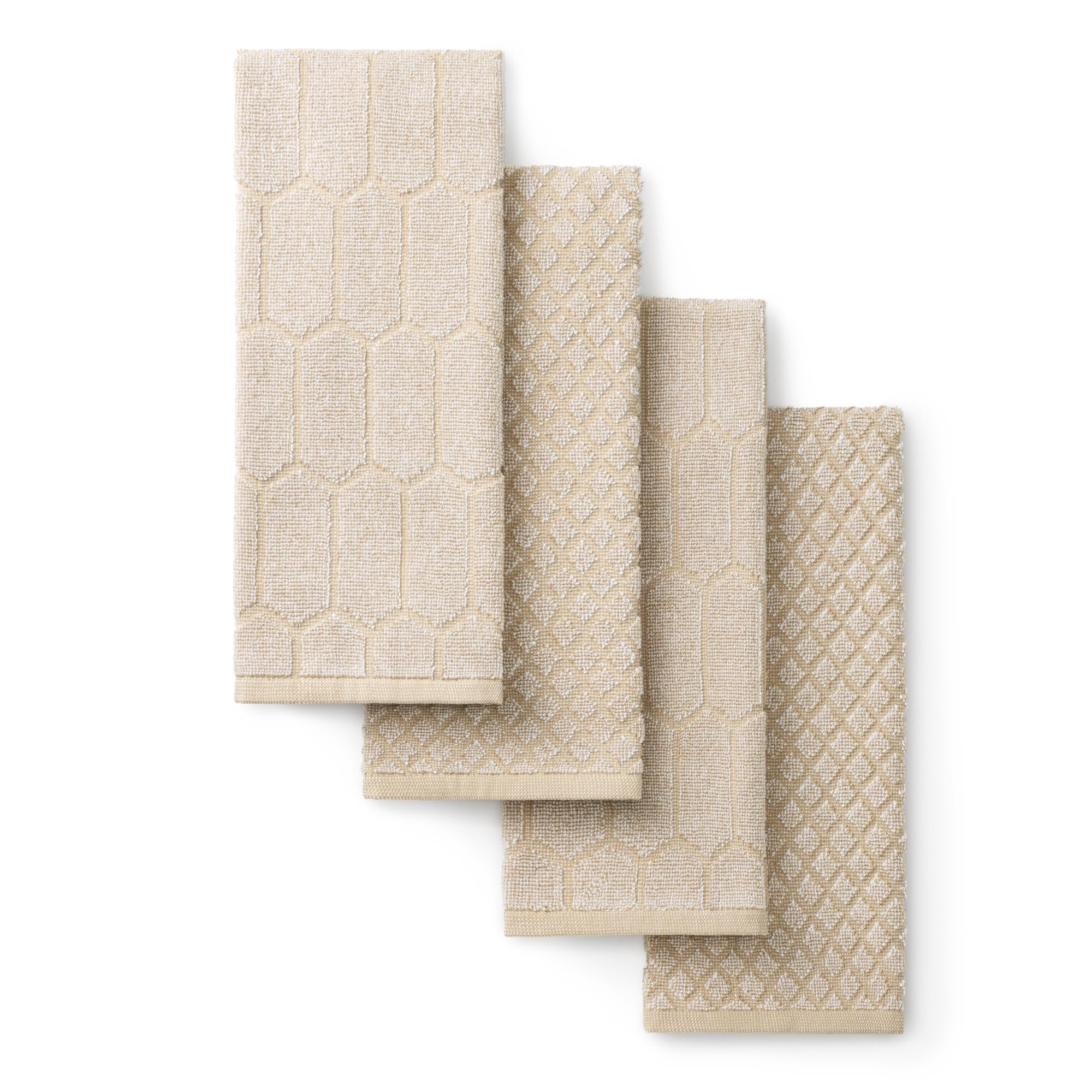 Martha Stewart Honeycomb Chambray Textured Kitchen Towel 4-Pack Set, 100% Cotton with Absorbent T... | Amazon (US)