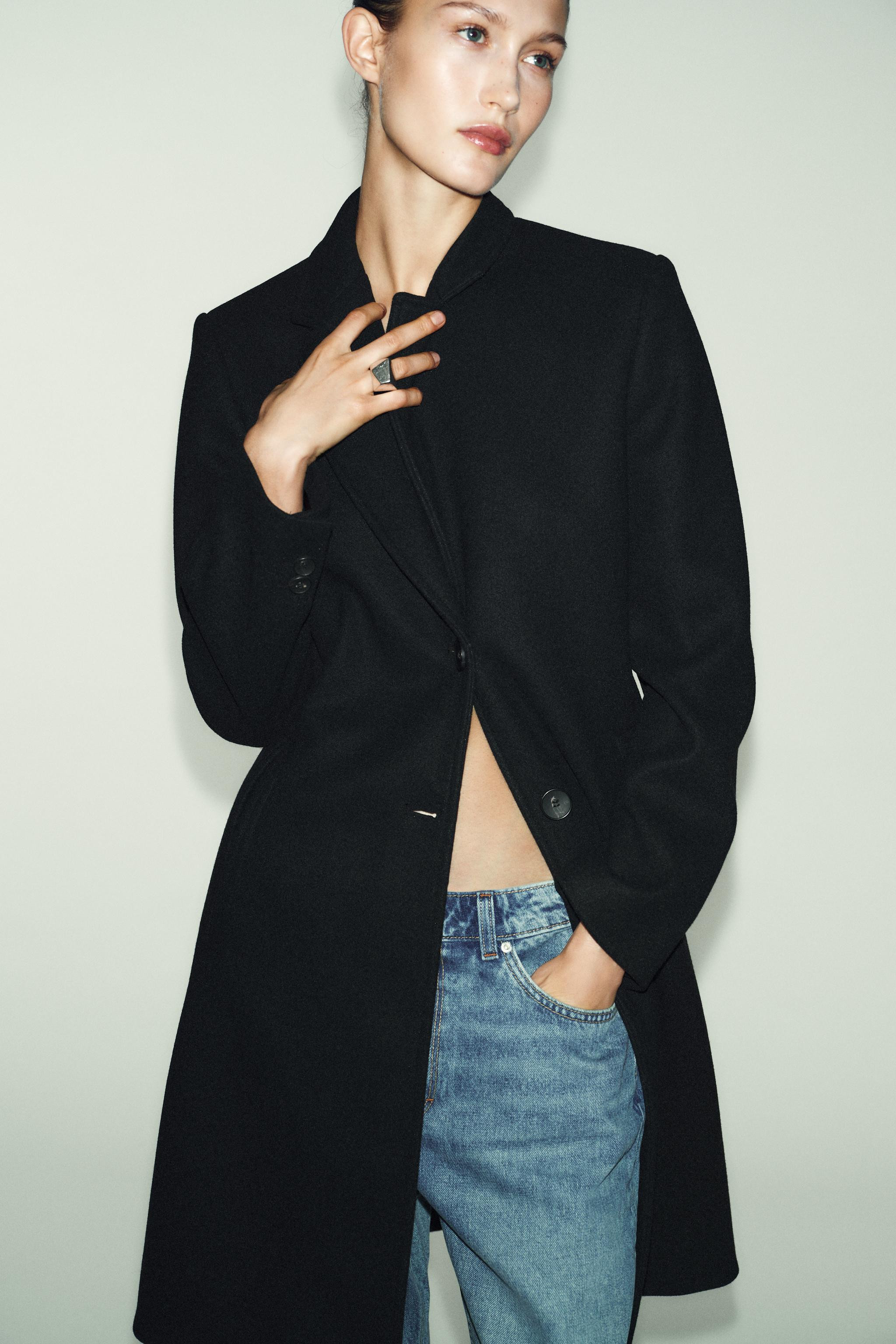 SOFT SHOULDER PAD COAT | Zara UK