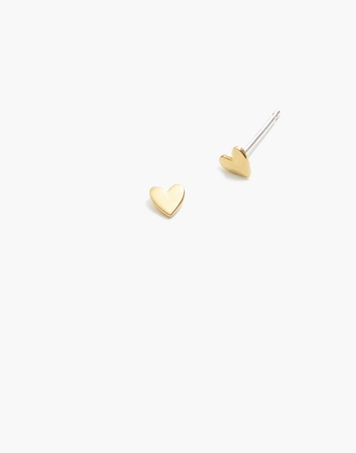 Delicate Collection Demi-Fine Heart Stud Earrings | Madewell