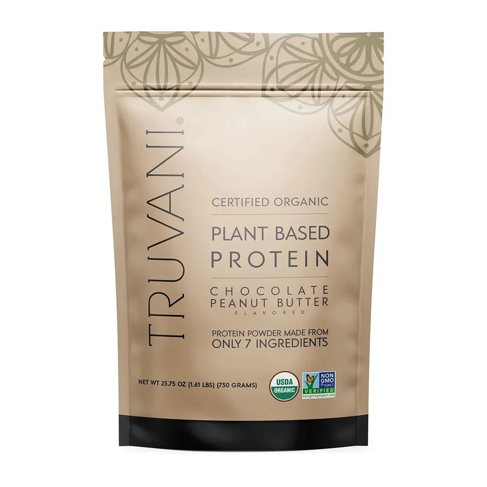 Truvani Organic Chocolate Peanut Butter Protein Powder, 25.75 Oz, 2 Pack | Walmart (US)