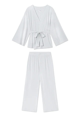 DreamModal Kimono Pajama Set in Fog | Lake Pajamas
