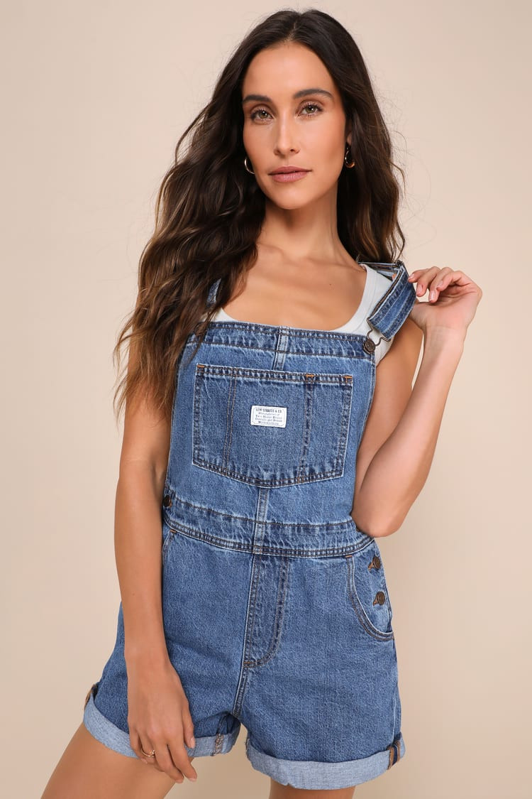Vintage Shortall Medium Wash Denim Overalls | Lulus