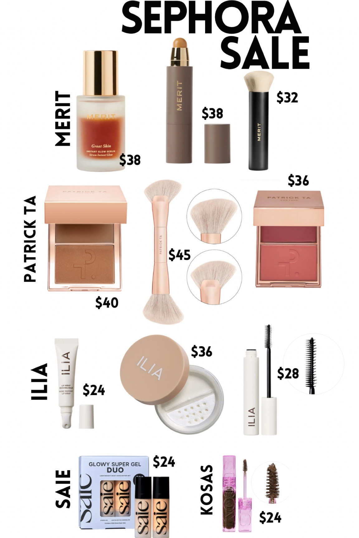 the 12 items in my makeup bag right now!! A clean, glowy routine ✨ my skin is so sensitive and this is what has worked for me - worth every penny! 

The Sephora sale ends tomorrow so enjoy the 20% off while it lasts ❤️

Sephora sale | clean beauty | makeup routine | grwm | glowy look | no make up make up | merit | Patrick ta | ilia | Kosas | saie 

#LTKsalealert #LTKbeauty #LTKHolidaySale