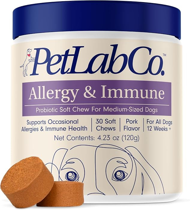 PetLab Co. Allergy & Immune Daily Probiotics for Dogs. Supports Yeast Production, Seasonal Allerg... | Amazon (US)