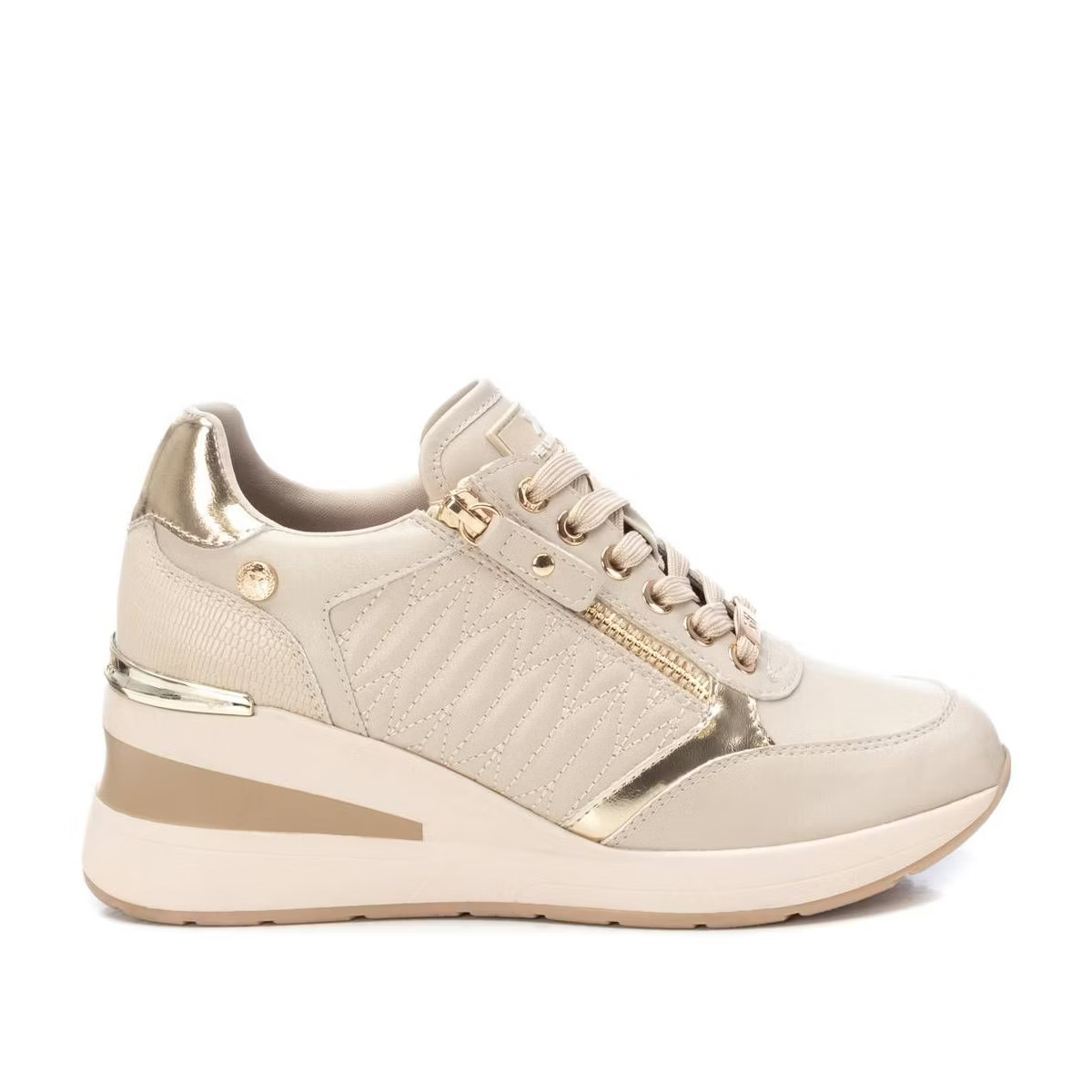 Xti Women's Wedge Sneakers with side zipper 143071 | Target