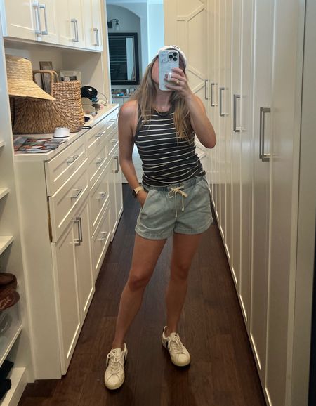Easy summer outfit for these 100° days! Tank and shorts are from Gap Factory at great prices. Shoes are my trusty Veja’s.

#LTKshoecrush #LTKFind #LTKstyletip