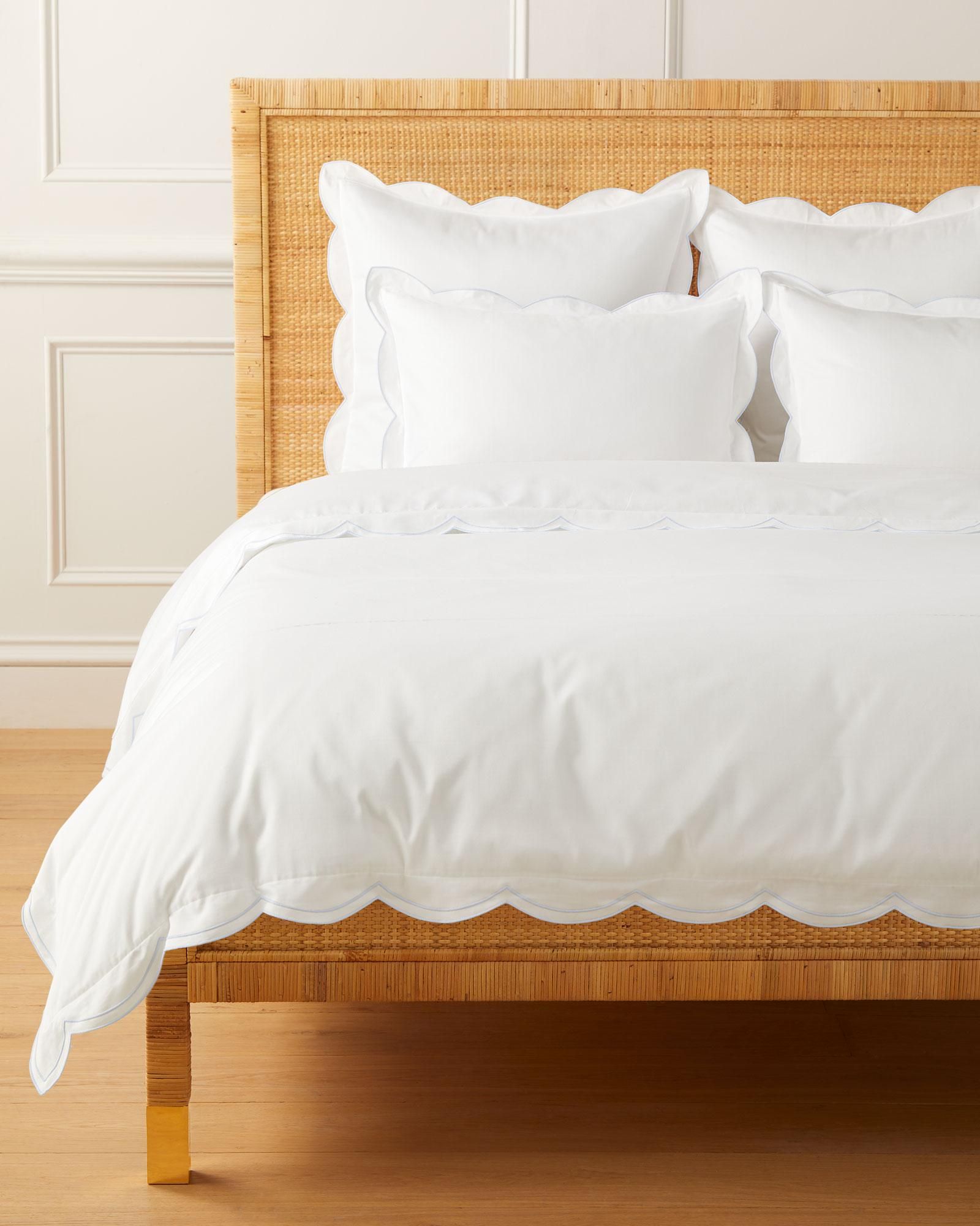Scallop Sateen Duvet Cover | Serena and Lily
