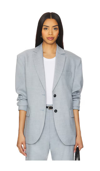 Quinn Blazer in Steel Blue | Revolve Clothing (Global)