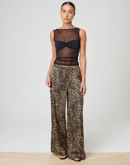 Satin Print Drawstring Pants | Glassons (Australia)