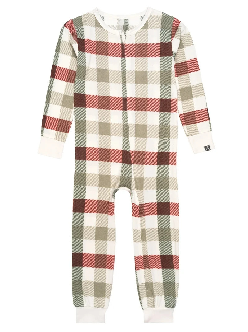 Modern Moments by Gerber Neutral Super Soft Hacci One-Piece Christmas Pajamas, 0/3 Months - 5T | Walmart (US)