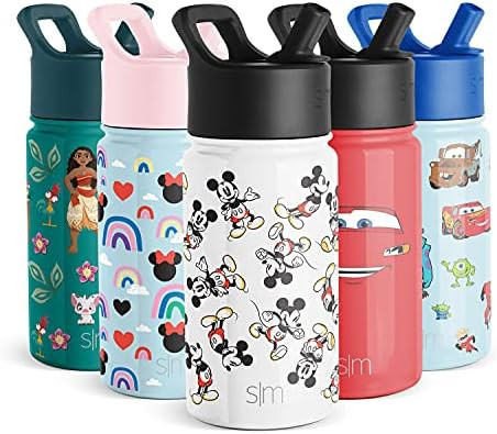 Simple Modern 14oz Disney Summit Kids Water Bottle Thermos with Straw Lid - Dishwasher Safe Vacuu... | Amazon (US)