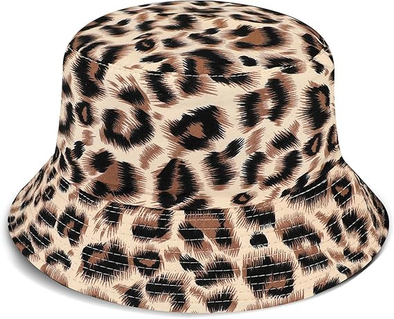 Reversibile Cappello da Pescatore Donna Leopardo Pieghevole Cappello da Sole, Moda Leggero UV Pro... | Amazon (IT)