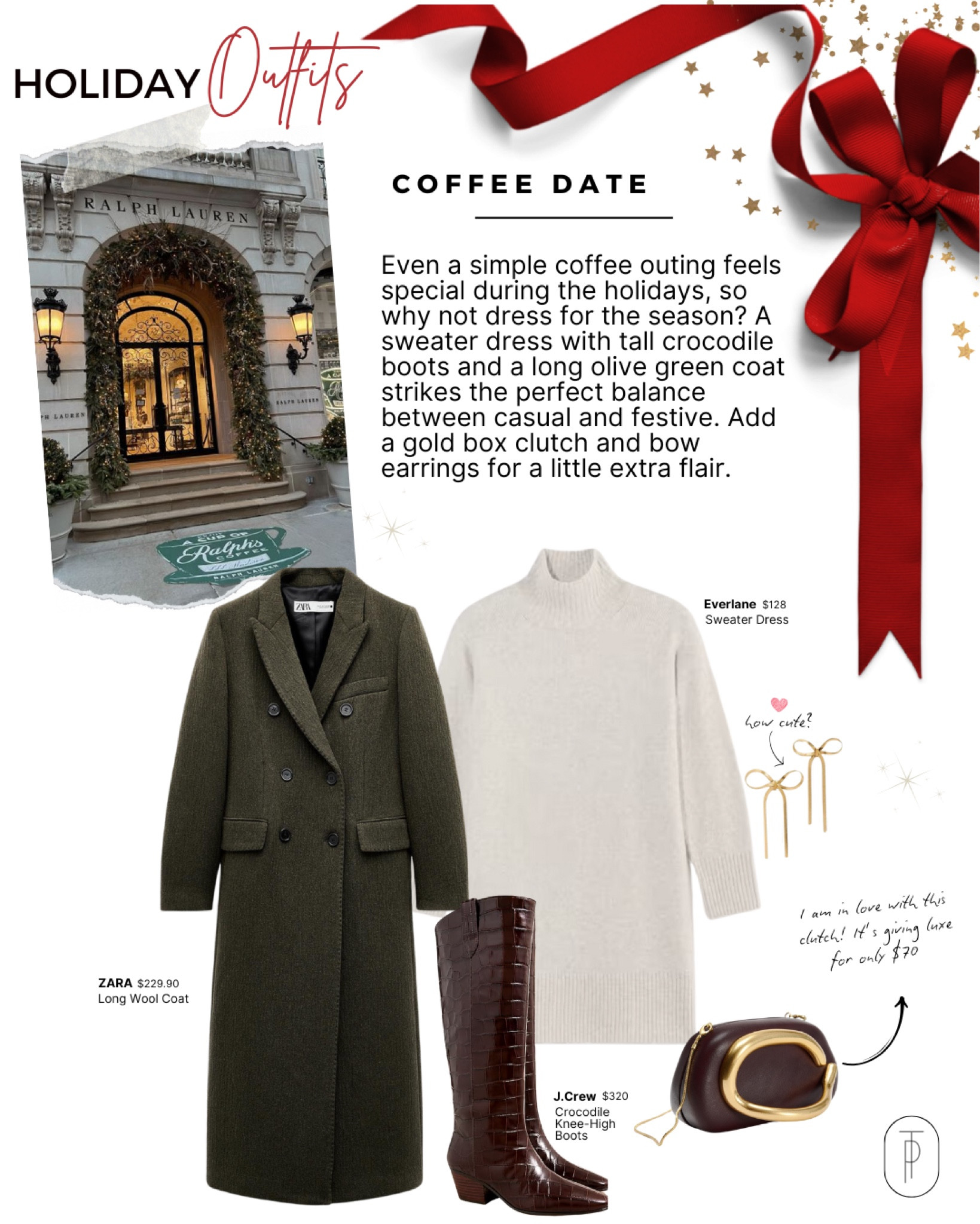 Holiday Outfits | What to wear
Long wool coat is ZARA ref 9266/451
Clutch is ZARA ref 6295/410

#LTKHoliday #LTKParties