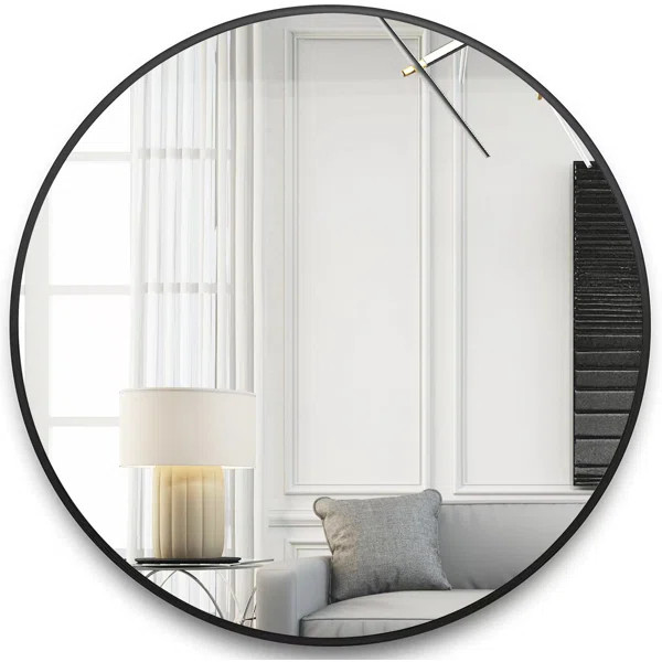 Eyvonne Metal Flat Wall Mirror | Wayfair North America