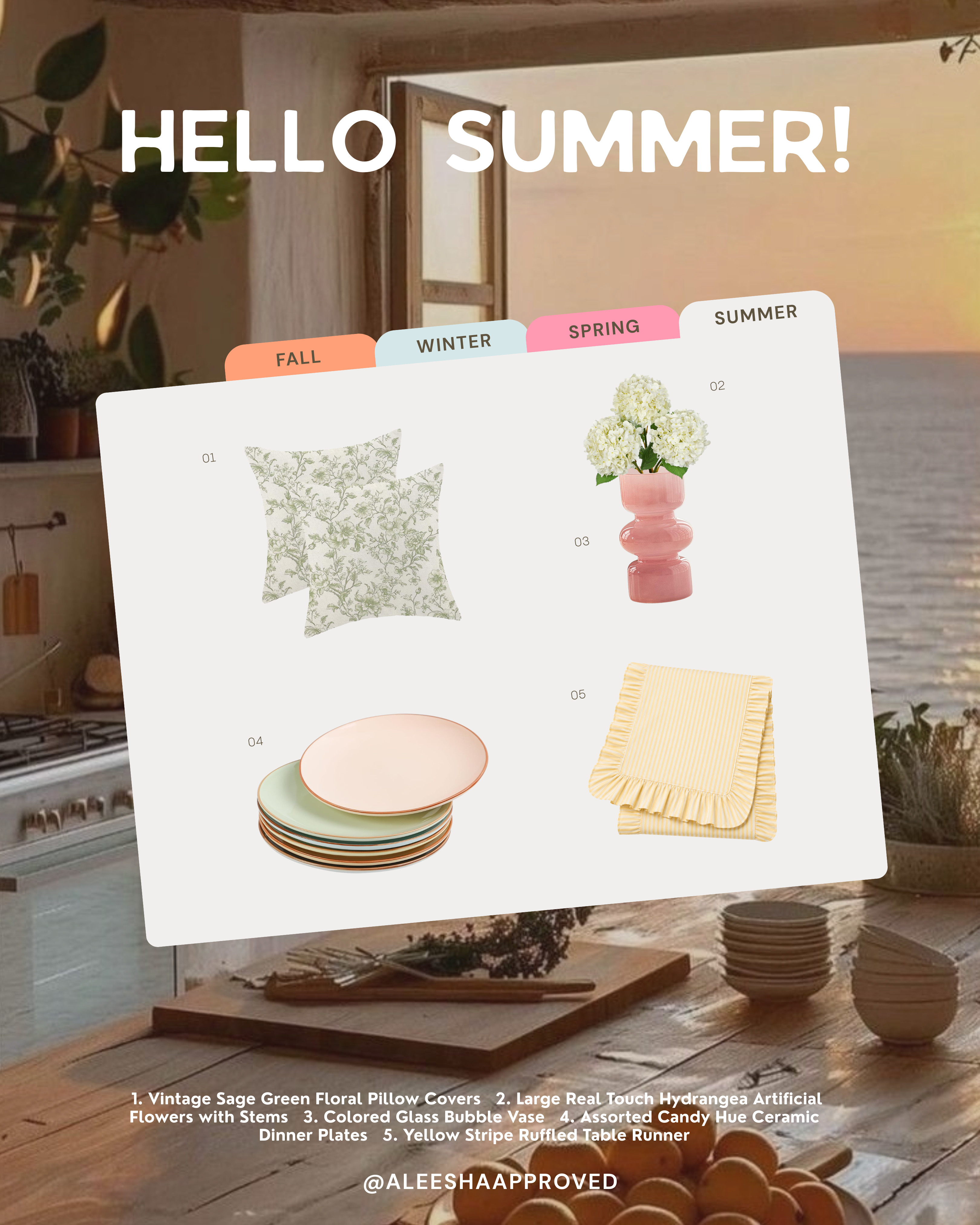 Who else is ready to give their home a little summer refresh? These charming touches are too cute to skip. 

 #LTKSeasonal #LTKHome #LTKSaleAlert