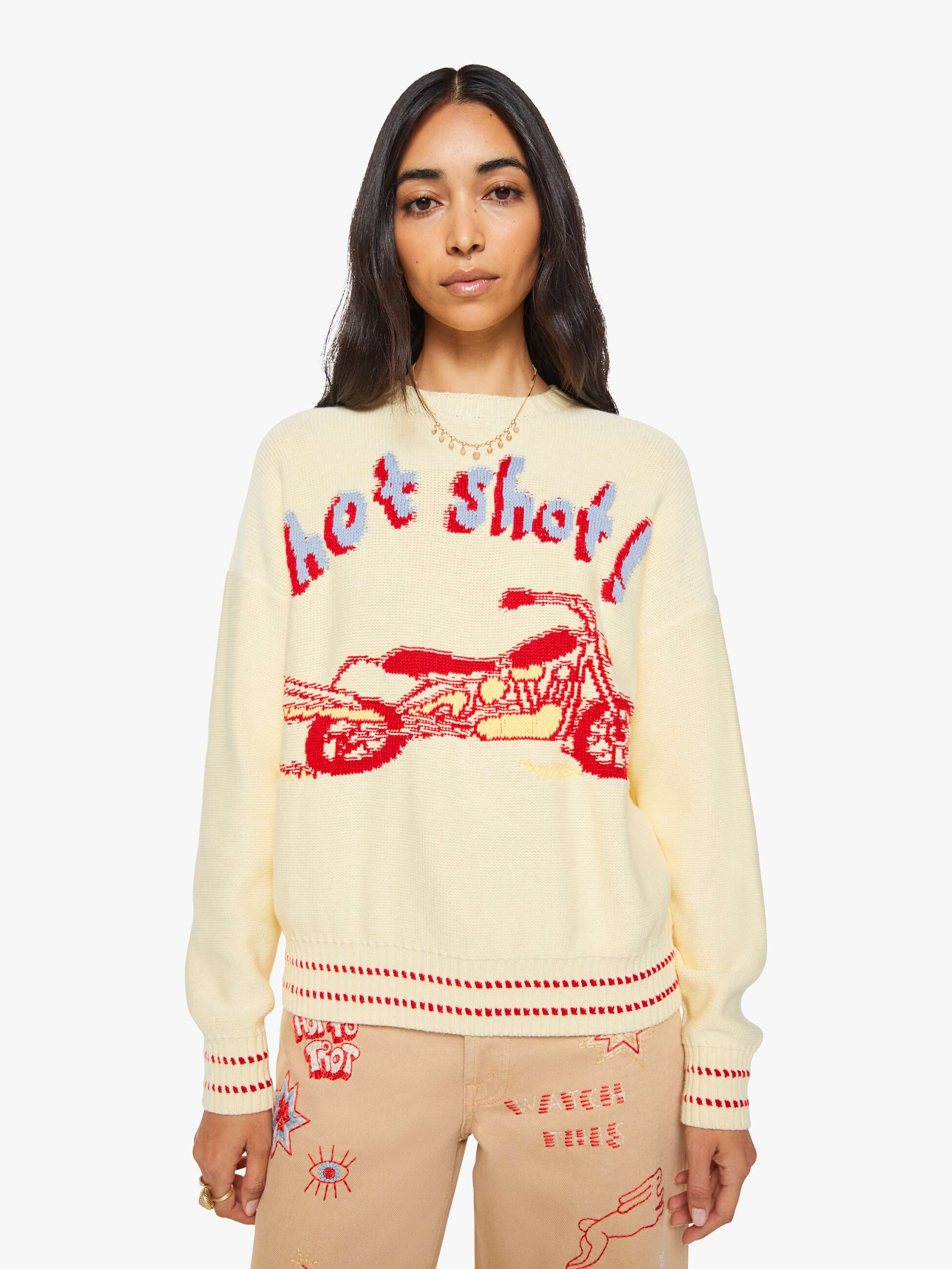 The Big Jumper - Ivory | Mother Denim