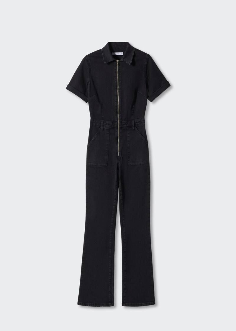 Long denim jumpsuit -  Women | Mango USA | MANGO (US)