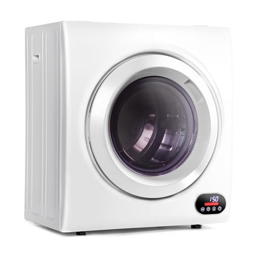 Euhomy Portable Dryer, 1400w, 2.65 Cu.Ft. Clothes Drying Machine with Exhaust Hose, Compact Dryer with Stainless Steel Drum, LCD Display, Suitable for Home, Apartment, RV | Amazon (US)
