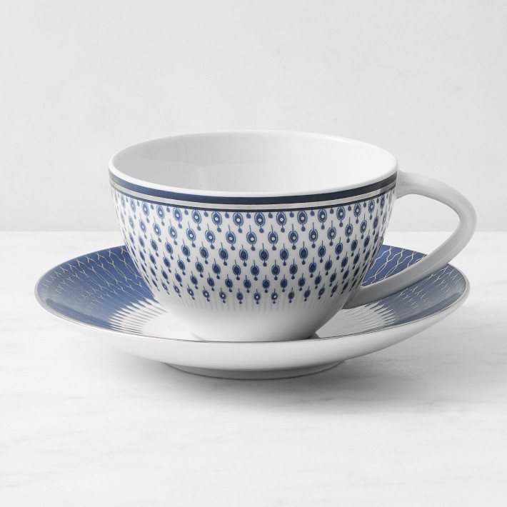 Williams Sonoma Regal Cups &amp; Saucers, Set of 4 | Williams-Sonoma