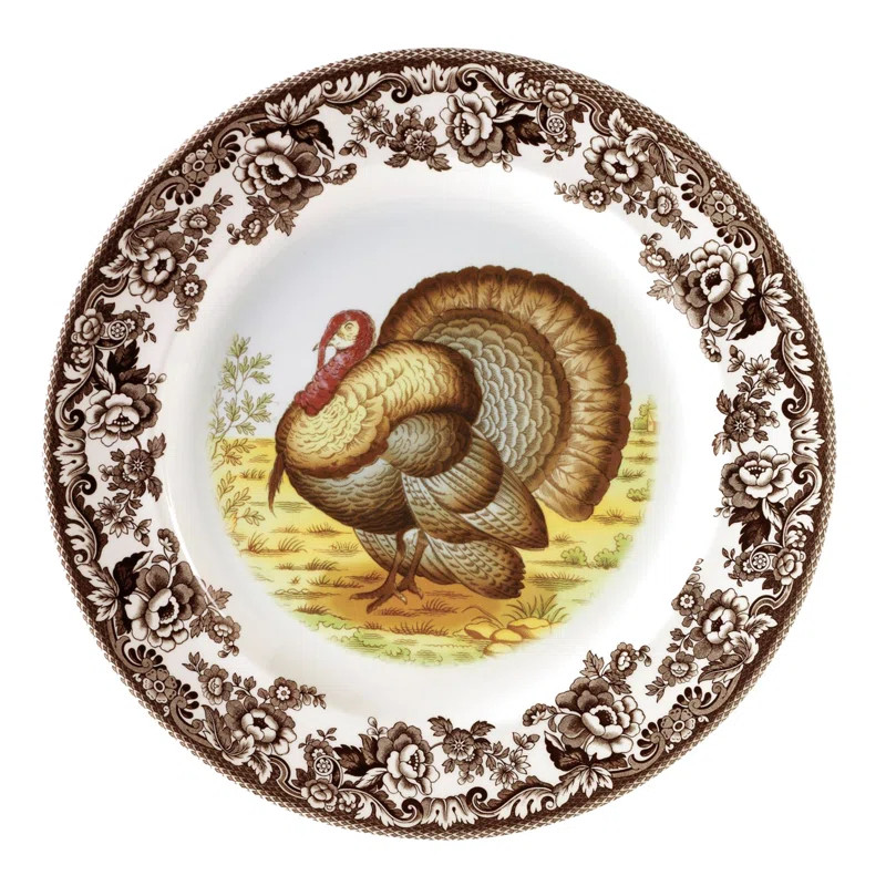 Spode Woodland Turkey Dinner Plate 10.5" Turkey | Wayfair | Wayfair North America