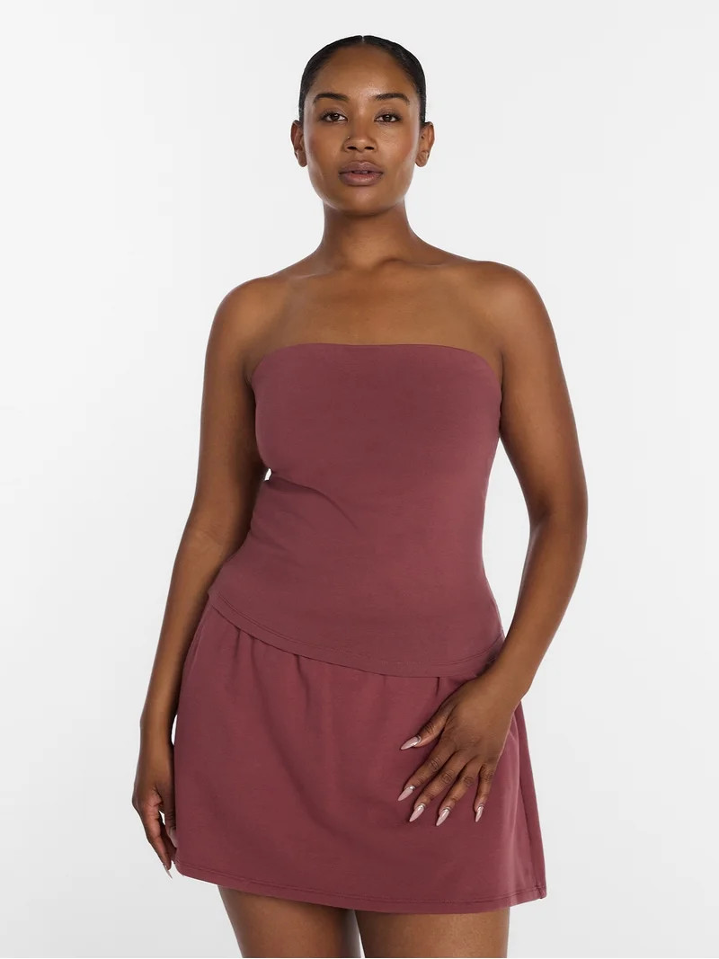 Athletic Works Women's Cotton-Blend Tube Top, Sizes XS-XXXL | Walmart (US)
