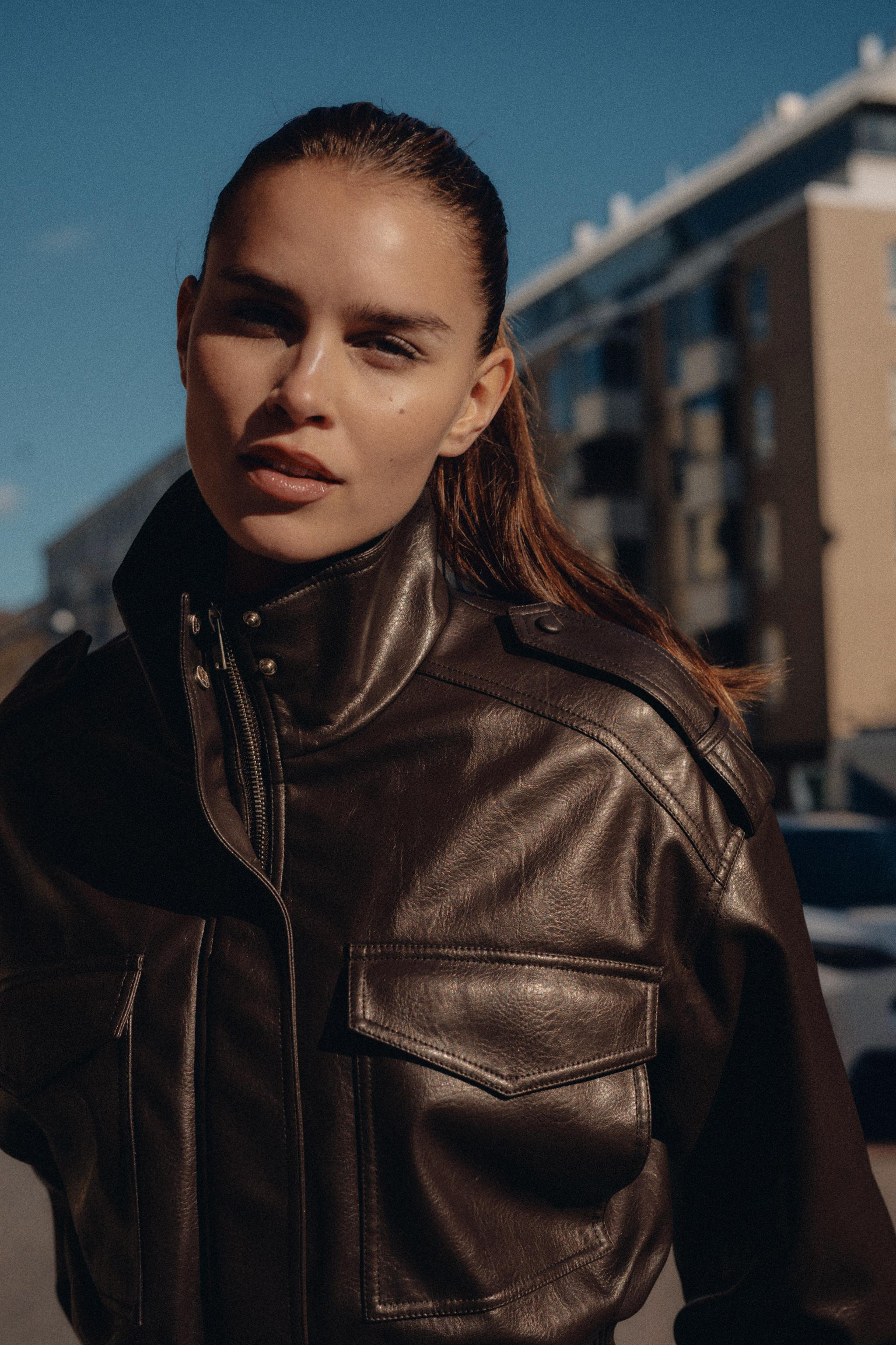 FAUX LEATHER CROPPED JACKET | Zara US