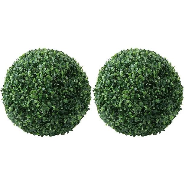 2 Pcs 19 inch 4 Layers Artificial Plant Topiary Ball Faux Boxwood Decorative Balls for Backyard, ... | Walmart (US)