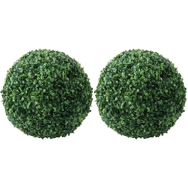 2 Pcs 19 inch 4 Layers Artificial Plant Topiary Ball Faux Boxwood Decorative Balls for Backyard, ... | Walmart (US)