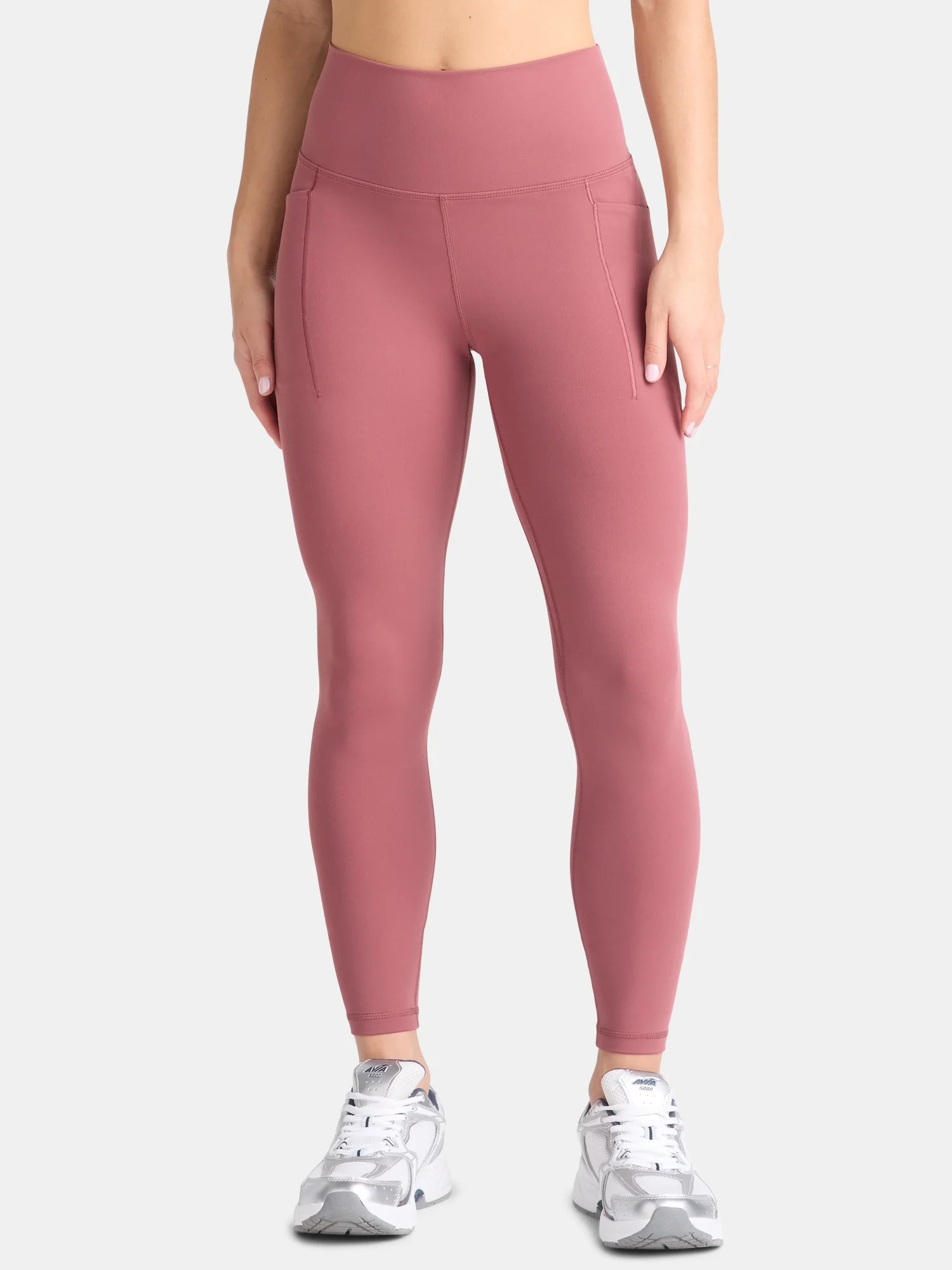 Avia Women's and Women's Plus SoftSculpt High Rise Leggings with Pockets, Full Length, Sizes XS-4... | Walmart (US)