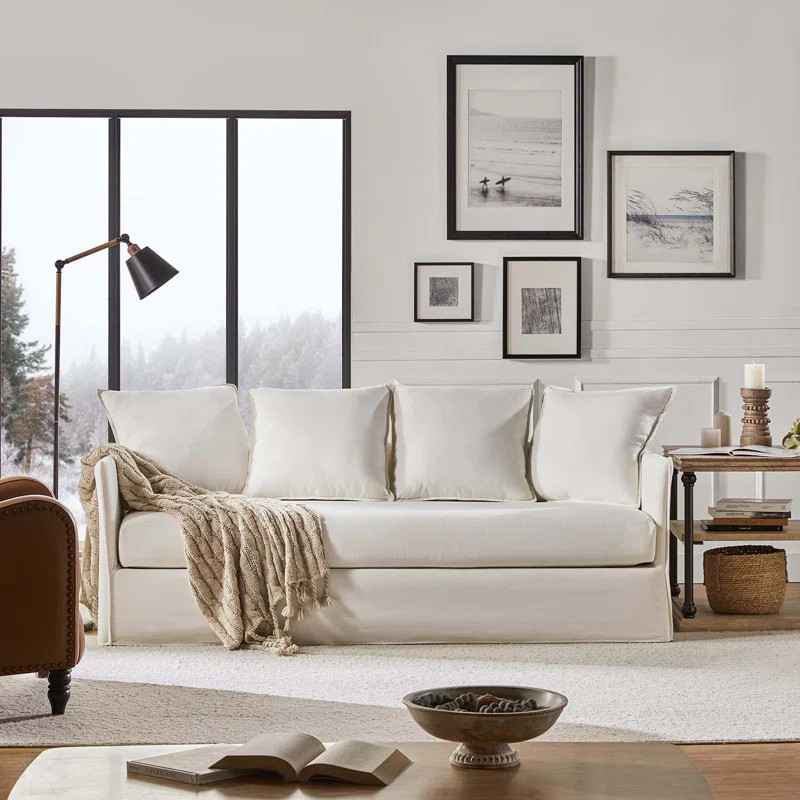 Boduram 80'' Square Arm Slipcovered Sofa | Wayfair North America