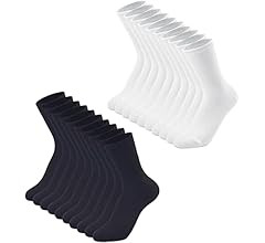 DOKUTOKU 3-12 Pack Womens Crew Socks Size 6-9 LightWeight Thin Casual Calf Socks | Amazon (US)