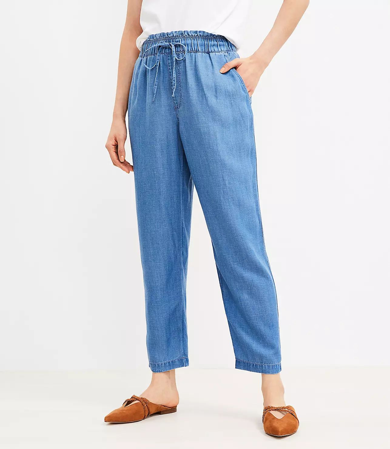 Emory Taper Pants in Chambray | LOFT