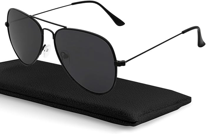livho Sunglasses for Men Women Aviator Polarized Metal Mirror UV 400 Lens Protection | Amazon (US)