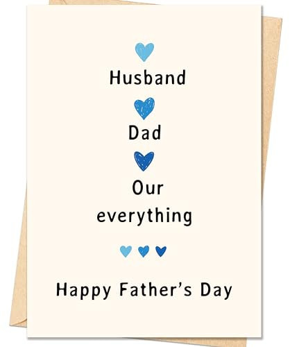 IDU Fathers Day Card Gifts for Husband,Fathers Day Card Gifts from Wife,Happy Father's Day Decorations Gifts For Husband from Wife | Amazon (US)