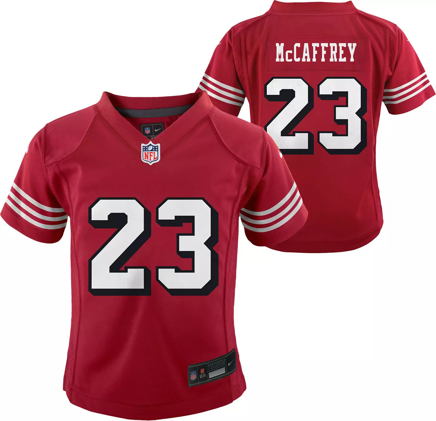 Nike Boys' San Francisco 49ers Christian McCaffrey #23 Red Game Alternate Jersey | DICK'S Sporting Goods