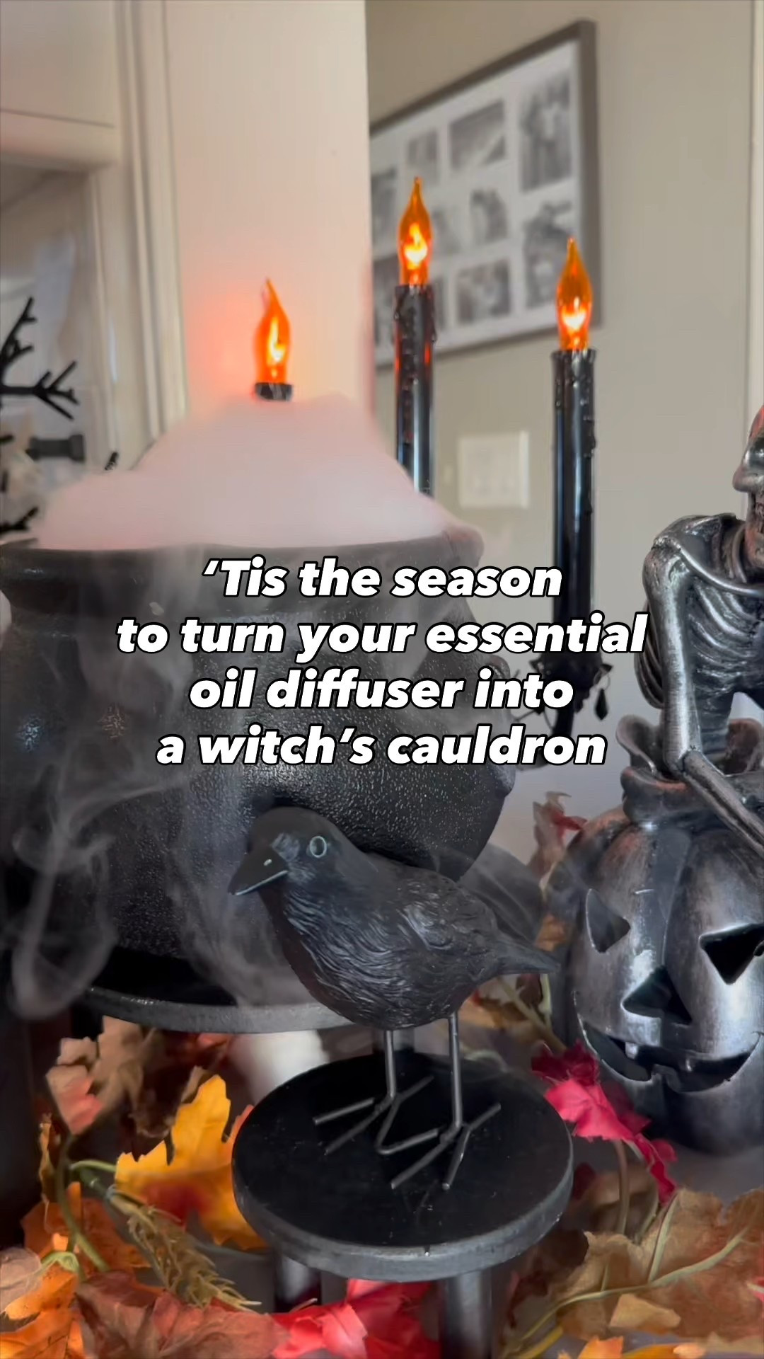 This is an easy and fun way to add a little witchy vibe to any room. I figure I’m already using my essential oil diffuser. Why not make it spooky! 

#LTKSeasonal #LTKFallSale #LTKHome