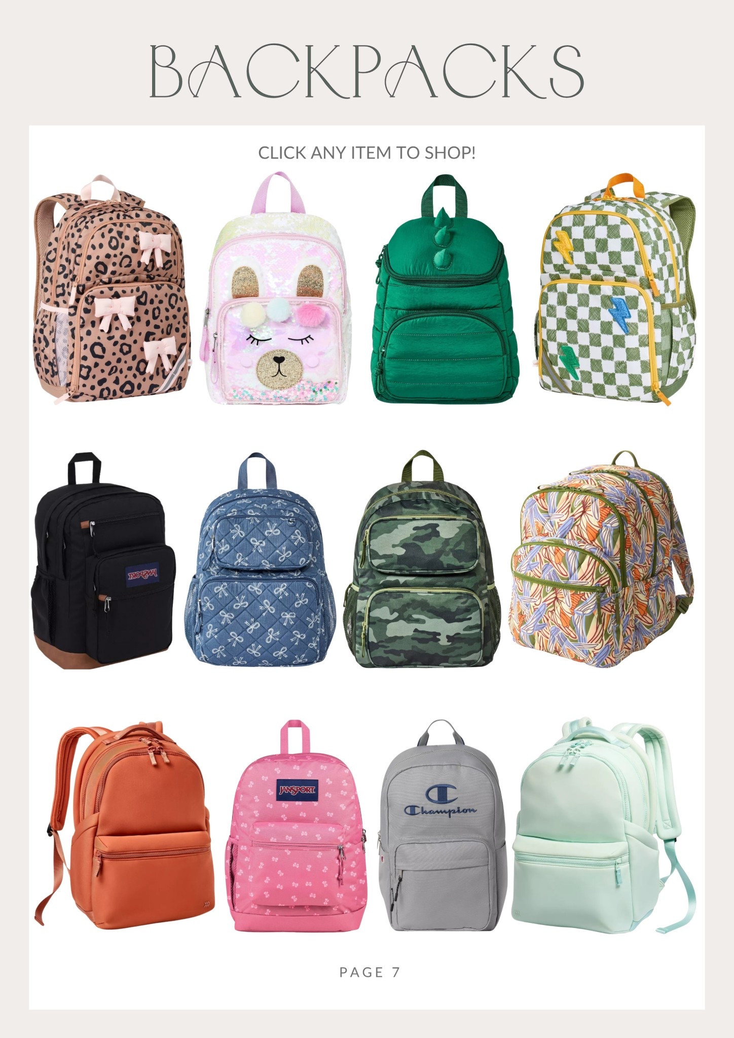 Target has the cutest backpacks for all ages for back to school. You’ll want to shop these sooner rather than later - they will sell out! 

#LTKKids #LTKFindsUnder50