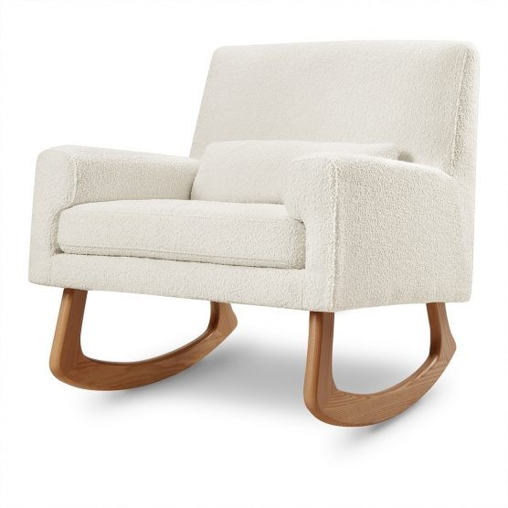 Nursery Works Sleepytime Rocker – Ivory Boucle with Light Legs | The Tot