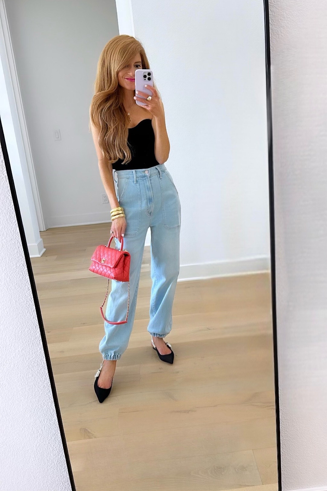 Love this black tube top & mother cargo jogger jeans and dior flats 

#LTKshoecrush #LTKitbag #LTKFind