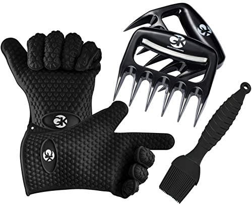 GK’s Premium BBQ Dream Set: 100% Mess Proof Silicone BBQ Smoker Gloves for BBQing All Day Plus Meat  | Amazon (US)